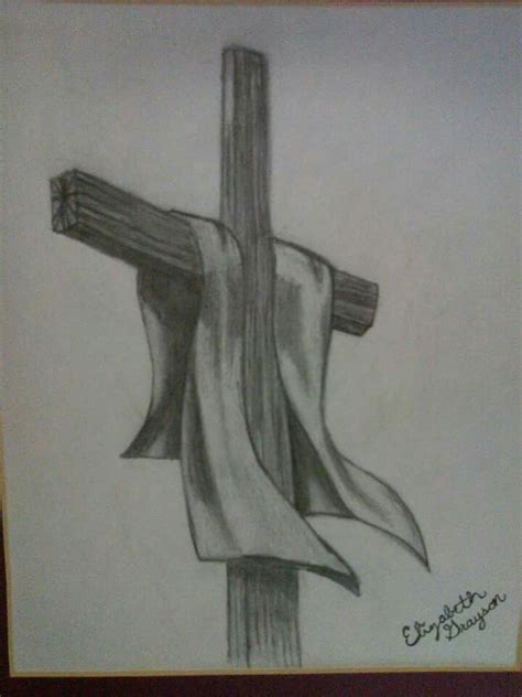 Cross Pencil Sketch For My Mom Christian Drawings Jesus Art Drawing