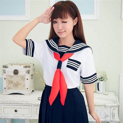 Jk Japanese School Sailor Uniform Fashion School Class Navy Sailor