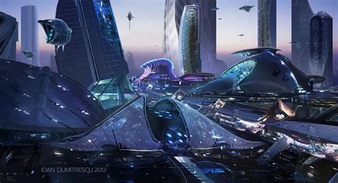 Alien Civilisation Городское искусство Пейзажи Город будущего