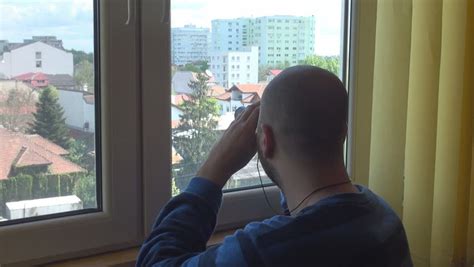 Stalker Spy Neighbors Spying Curios Stock Footage Video 100