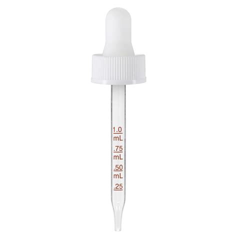 20 400 White Pp Plastic Ribbed Skirt Dropper With 76mm Straight Medical