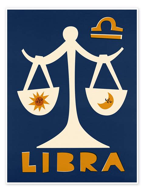 Libra Zodiac Star Sign Van Fox And Velvet Als Poster Canvas Print En