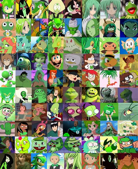 List Of Green Cartoon Characters Best Hairstyles Ideas For Women And
