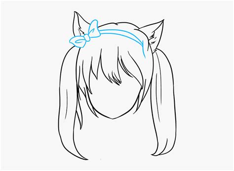 How To Draw Anime Cat Girl Sketch Hd Png Download Transparent Png