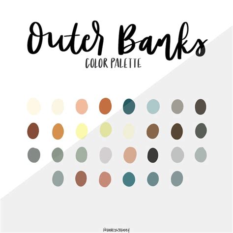 Outer Banks Procreate Color Palette Digital Download Etsy