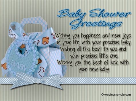 Best wishes to you and your new little one. Baby Shower Wishes - Wordings and Messages