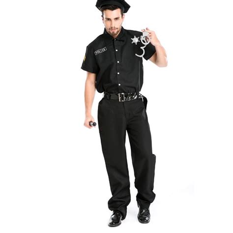 buy new design men sexy halloween police costume instructor role play