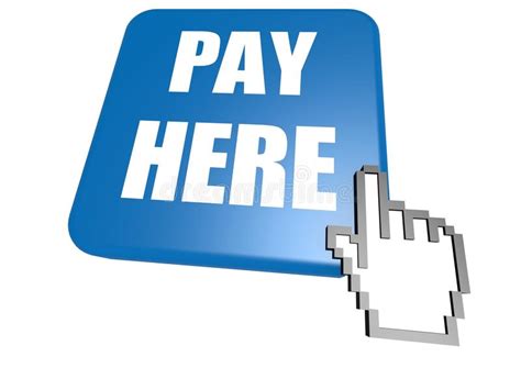 Pay Here Button With Cursor Stock Illustration - Illustration of push, social: 31500203