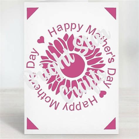 Svg Mothers Day Card Digital File Compatible With Cricut And Etsy