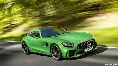 Mercedes Amg Gt R At The Nurburgring Color Green Hell Magno Front Three Quarter Caricos