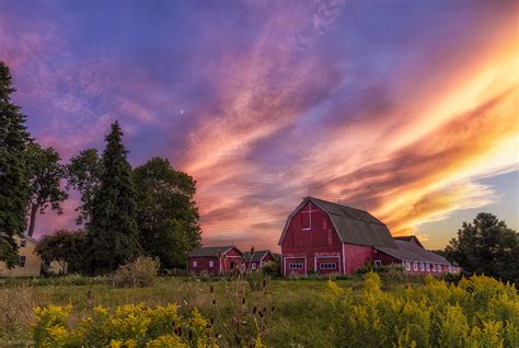 Red Barn Sunset 2 Photograph By Mark Papke Fine Art America