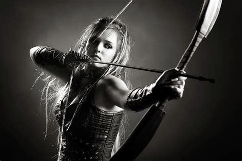 Woman Archer Aiming Arrow Photograph By Johan Swanepoel