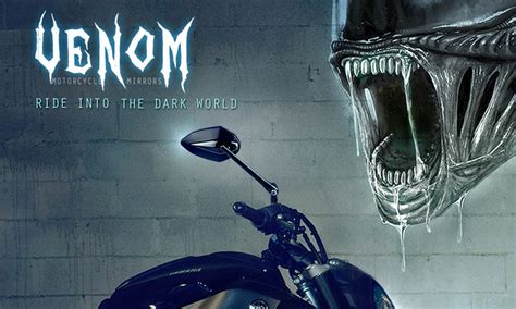 Kiwav Venom Motorcycle Mirrors Ride Into The Dark World