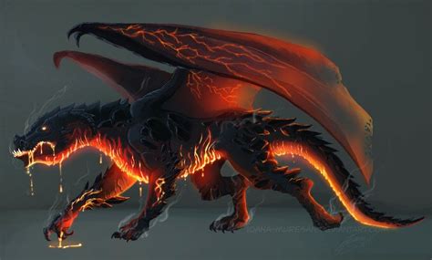 Artstation Lava Dragon Ioana Muresan Lava Dragon Fantasy Monster