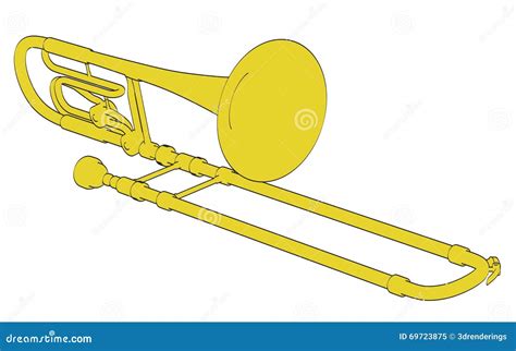 Bass Trombone Stock Illustration Illustration Of Cartoon 69723875