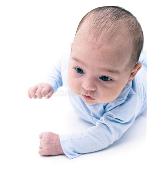Beautiful Baby Boy Crawling On The Floor Stock Photo Image Of Child