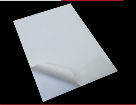 50 Sheets A4 Size Glossy White Pvc Sticker Printing Paper Blank