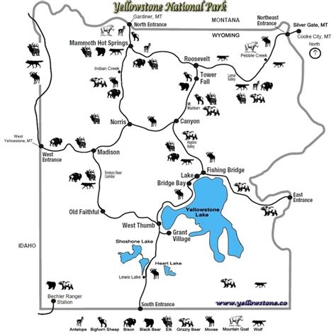 Mapa De Yellowstone Mapa Tur Stico Del Parque Nacional De Yellowstone