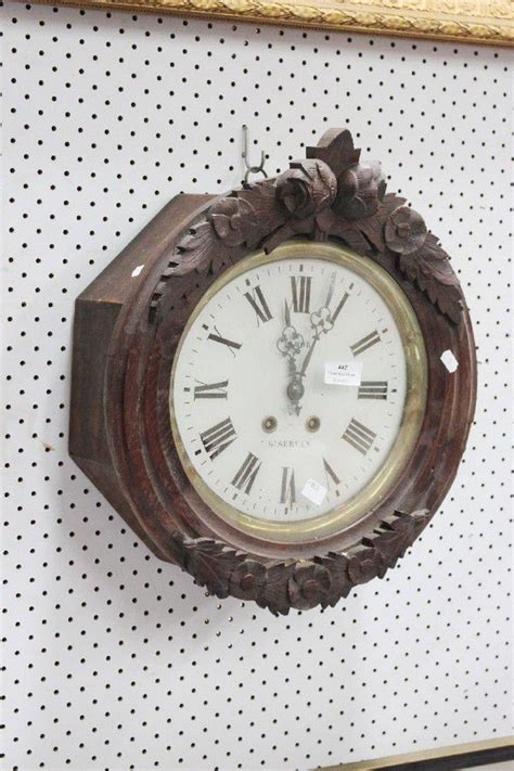Antique French Wall Clock With Key And Pendulum Clocks Wall
