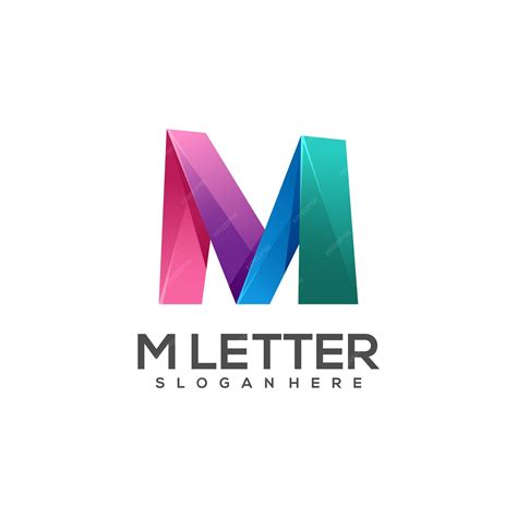 Premium Vector Logo Letter M Gradient Colorful