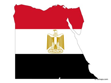 Flag Map Of Egypt Free Vector Maps