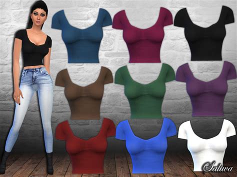 Casual Fit Crop Tops By Saliwa At Tsr Sims 4 Updates