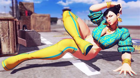 Rule 34 3d Boots Busty Capcom Chun Li Chun Li Cover Girl Cleavage Crop Top Female Female