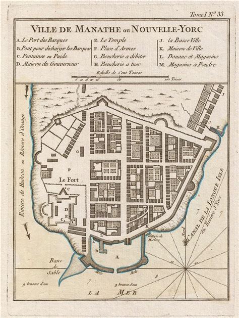 Ville De Manathe Ou Nouvelle Yorc Geographicus Rare Antique Maps