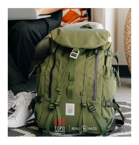 Topo Designs Mountain Pack Olive, ideal backpack for daily use, hiking
