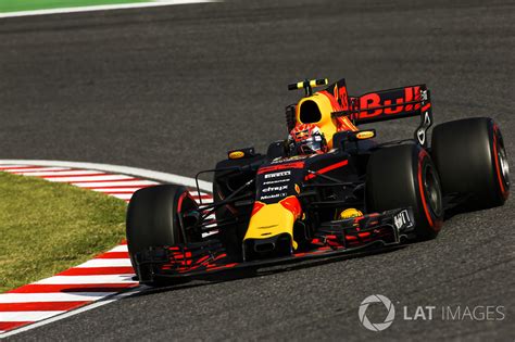 Max Verstappen Red Bull Racing Rb13 Op Gp Van Japan Formule 1 Fotos