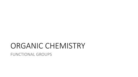 Solution Organic Chemistry Functional Groups Studypool