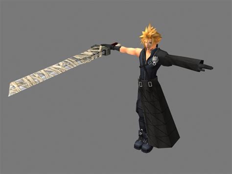 Cloud Strife 3d Model 3ds Max Files Free Download Modeling 22070 On