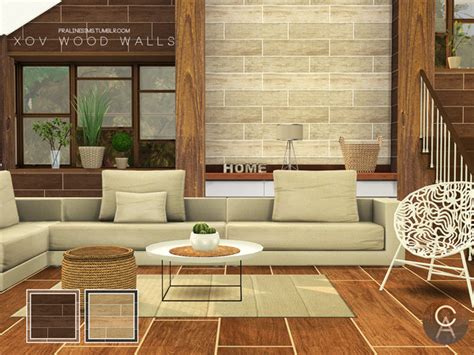 Pralinesims Xov Wood Walls Sims House Sims 4 Cc Furniture Wood Wall