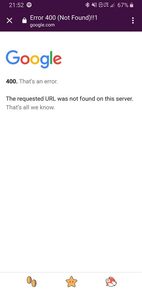 Error 400 The Requested Was Not Found On This Server That S All
