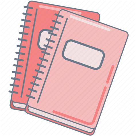 Notebooks Pink School Study Icon Download On Iconfinder