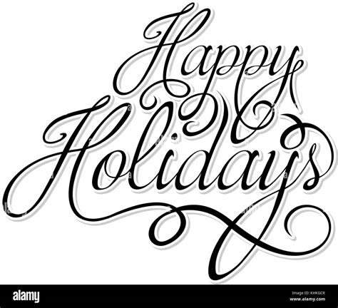 Happy Holidays Black And White Stock Photos And Images Alamy