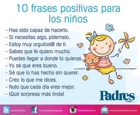 Frases positivas que debes decir a tus hijos. Criar bien ...