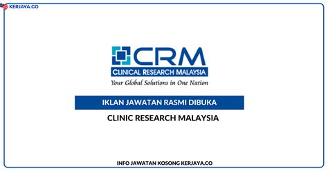 Jawatan Kosong Terkini Clinical Research Malaysia Crm • Kerja Kosong