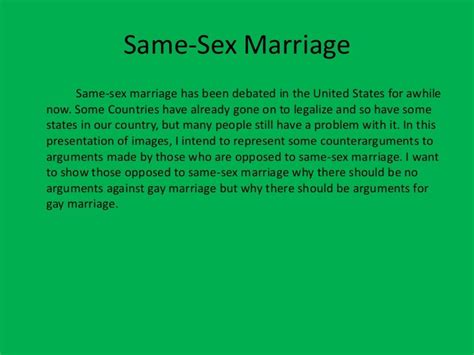 Same Sex Marriage Powerpoint 1