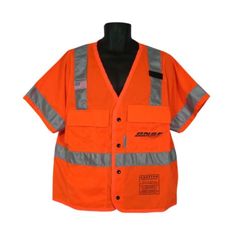 Class Iii All Fabric Vests Snap Closure Vests High Visibility