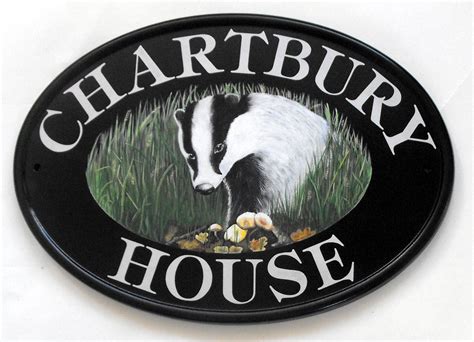 Pictorial House Signs From Yoursigns Ltd Badger House Name Plaque