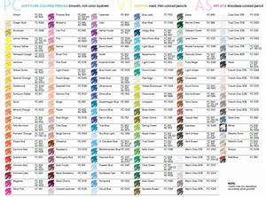 Color Chart Of All Available Prismacolor Verithin Art Stix Colored