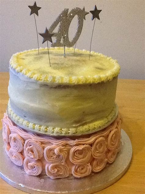 Kellies 40th Two Tier Birthday Cake