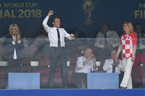 French President Emmanuel Macrons Reaction To France World Cup Win Is