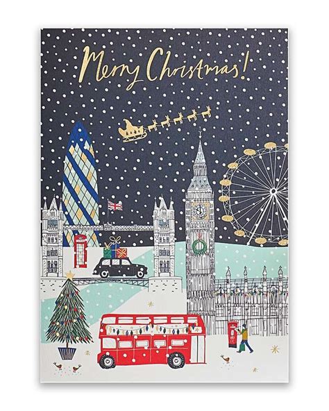 London In Winter Christmas Card Oliver Bonas London Christmas