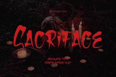 Sacriface Horror Font Dfonts