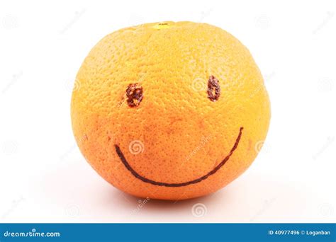 Orange With Smiling Face Stock Photo Image Of Healthy 40977496