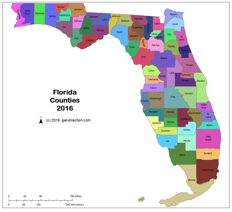 Fl Counties Map Of Florida United States Map