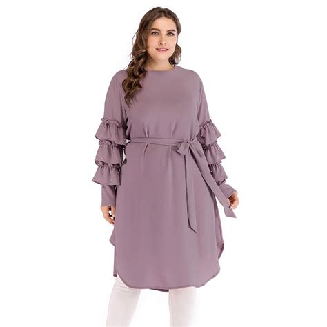 2117 Abaya Muslim Islamic Clothing Wholesale Women Tunic Tops Turkish