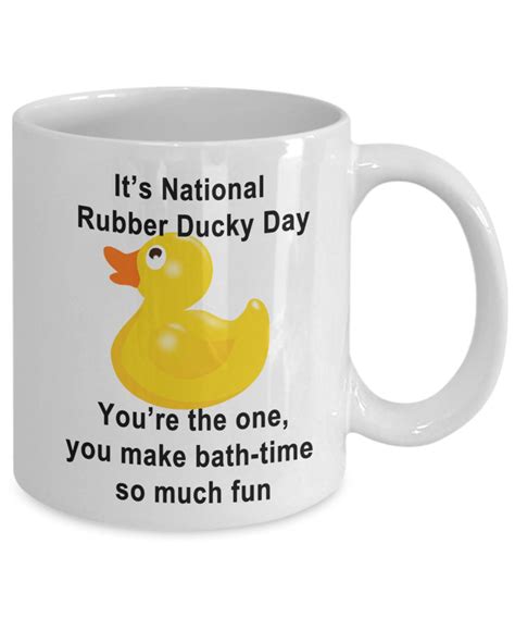 National Rubber Ducky Day January 13th Coffee Mug For Etsy